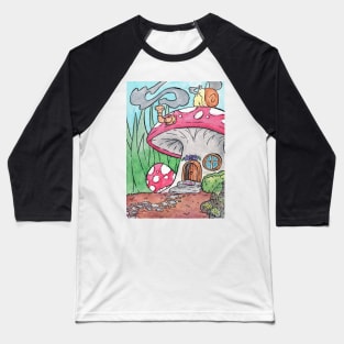 Mushroom House Baseball T-Shirt